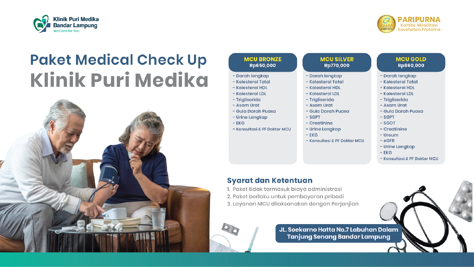 Paket Medical Check Up Bronze, Silver & Gold